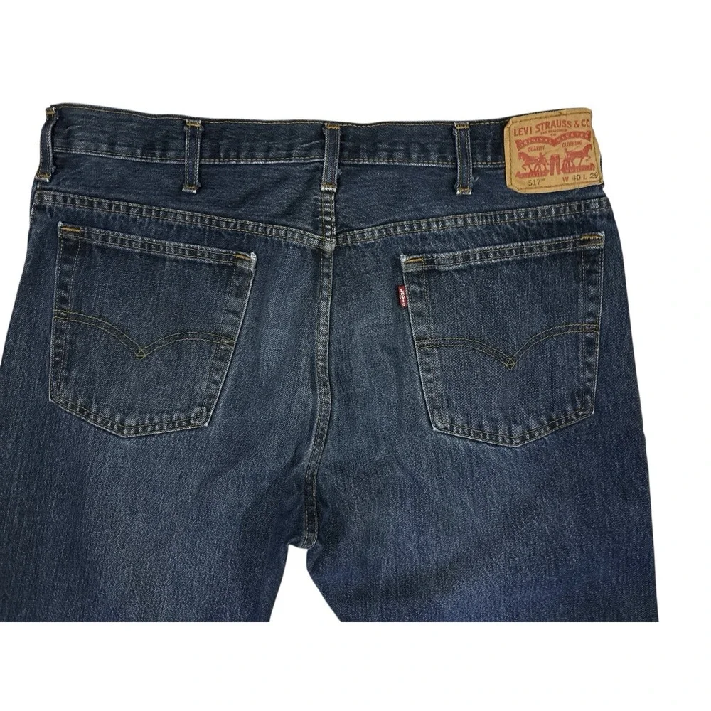 Levis 517 Boot Cut Jeans Medium Wash Men's Size 40x28 - Picture 3 of 7